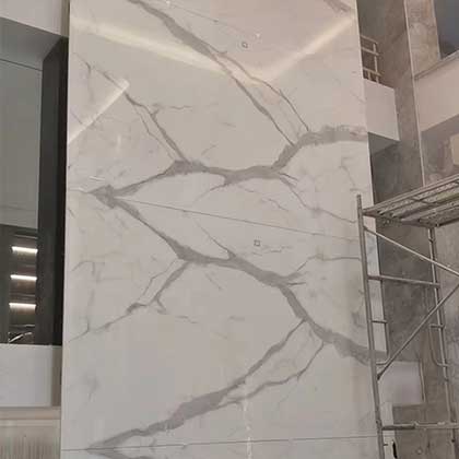 لوح الزجاج النانوي الأبيض Calacatta